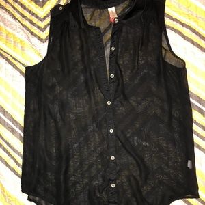 Sheer Black Tank Tunic